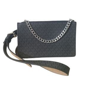 Michael Kors MK Logo Black Fanny Pack Waist Belt Bag 554131C XL NWT 8x5x1